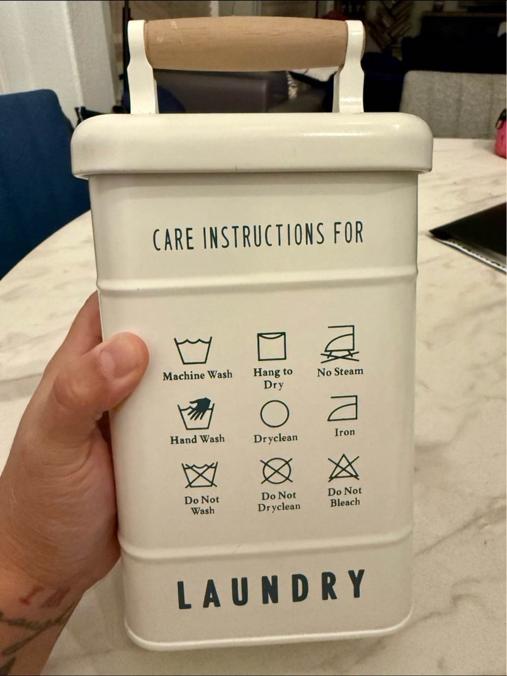 *NEW* Farmhouse style Laundry Tin for decor/washing tablets/dryer sheets